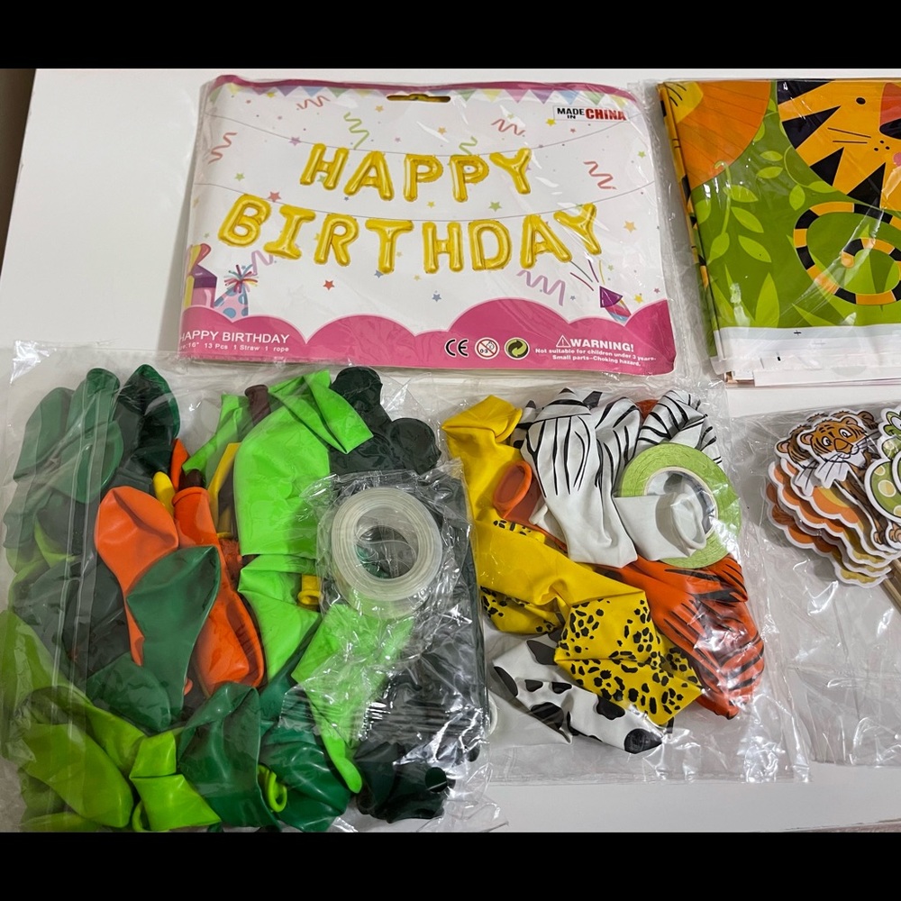 Huge Jungle birthday decoration set